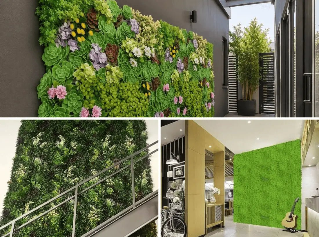 Affordable artificial green wall panels in modern residential commercial spaces