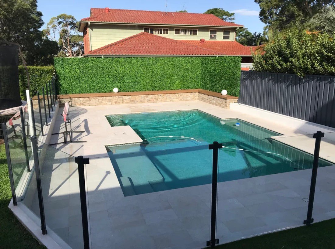 How a Client Transformed The Poolside Fence With an Artificial Green Wall - Designer Plants USA