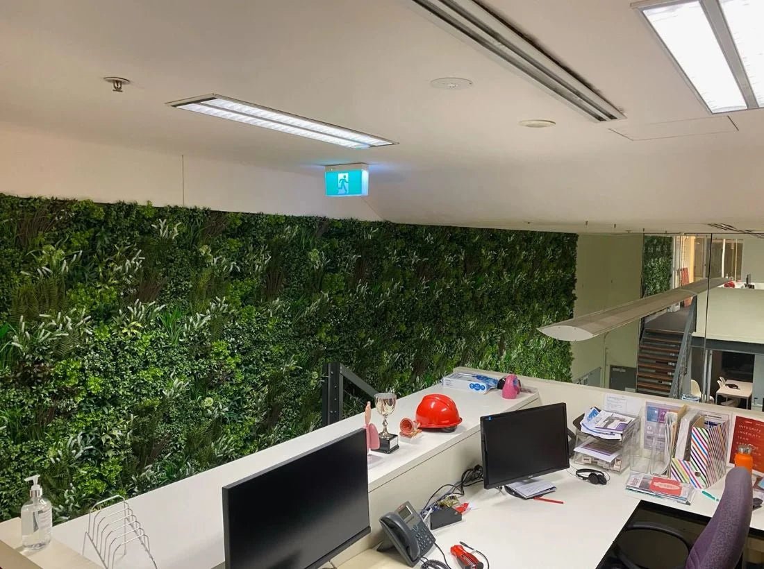 reception green wall