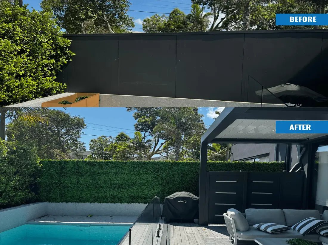 should you cover your fence with an artificial hedge wall