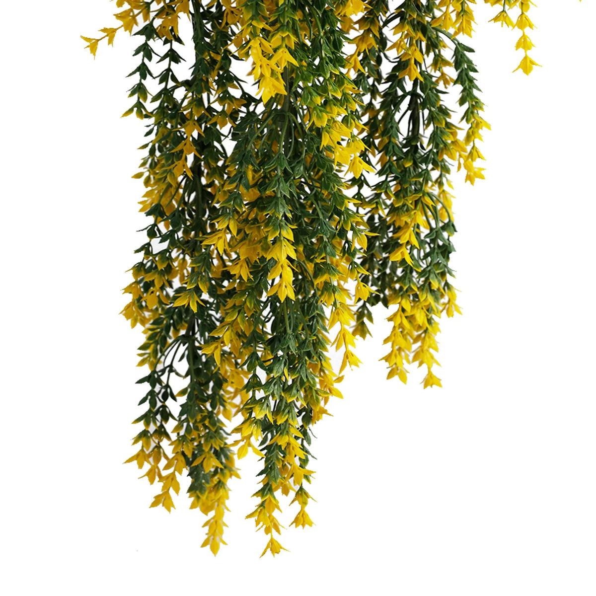Yellow and Green Willow Leaf Garland Artificial Hanging Bush 7.1×30in – NFPA701 Fire Rated – UV Resistant — featuring UV…