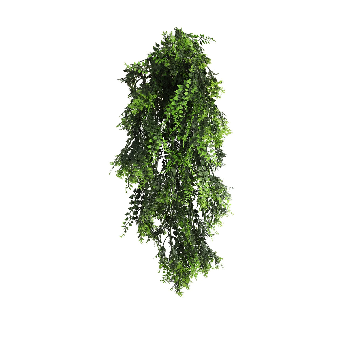 Mediterranean Fern Vine Artificial Hanging Plant 8.6×30in – NFPA701 Fire Rated – UV Resistant by Designer Plants USA