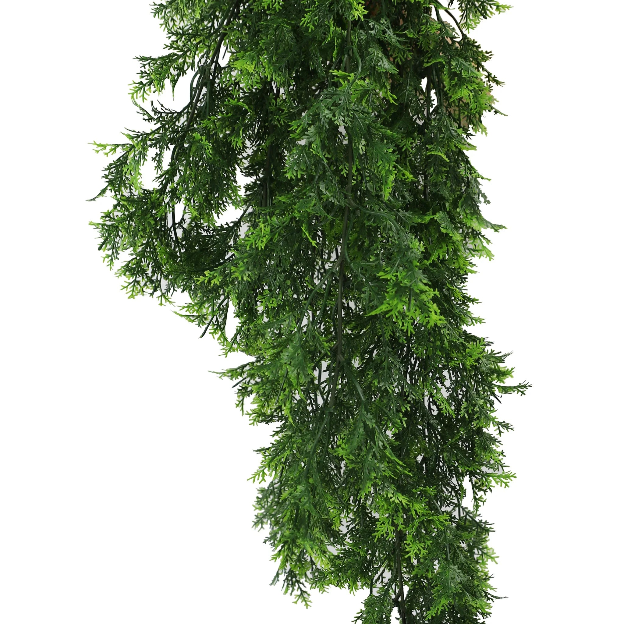 Mossy Cedar Vine Garland Artificial Hanging Bush 8.6×30in – NFPA701 Fire Rated – UV Resistant