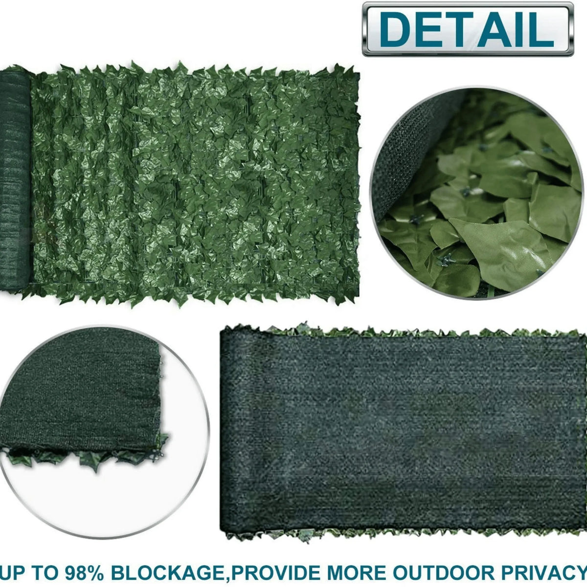 Ivy Privacy Fence Shade Cloth Backing 120×40in 33 SQ FT (Designer Plants USA) — view 4 of 8
