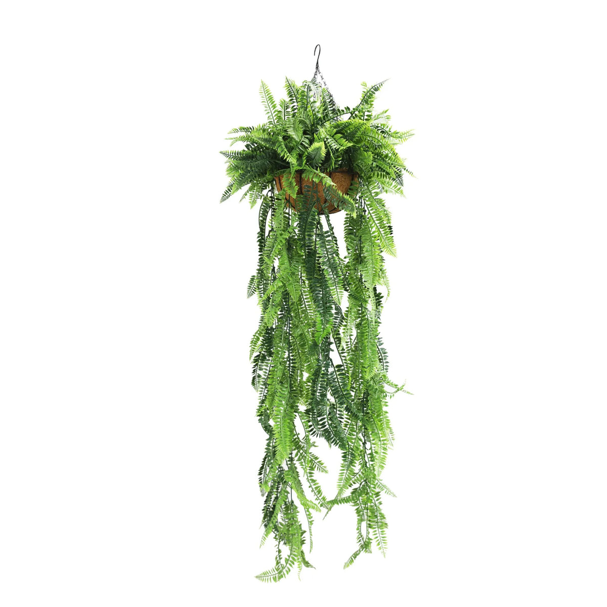 Fern Artificial Hanging Basket 13.8×49.2in – UV Resistant by Designer Plants USA