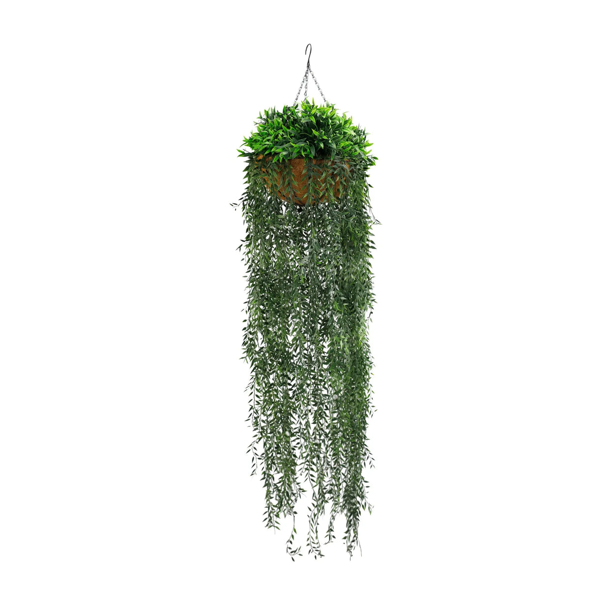 Fern Artificial Hanging Basket 13.8×55.1in – UV Resistant by Designer Plants USA
