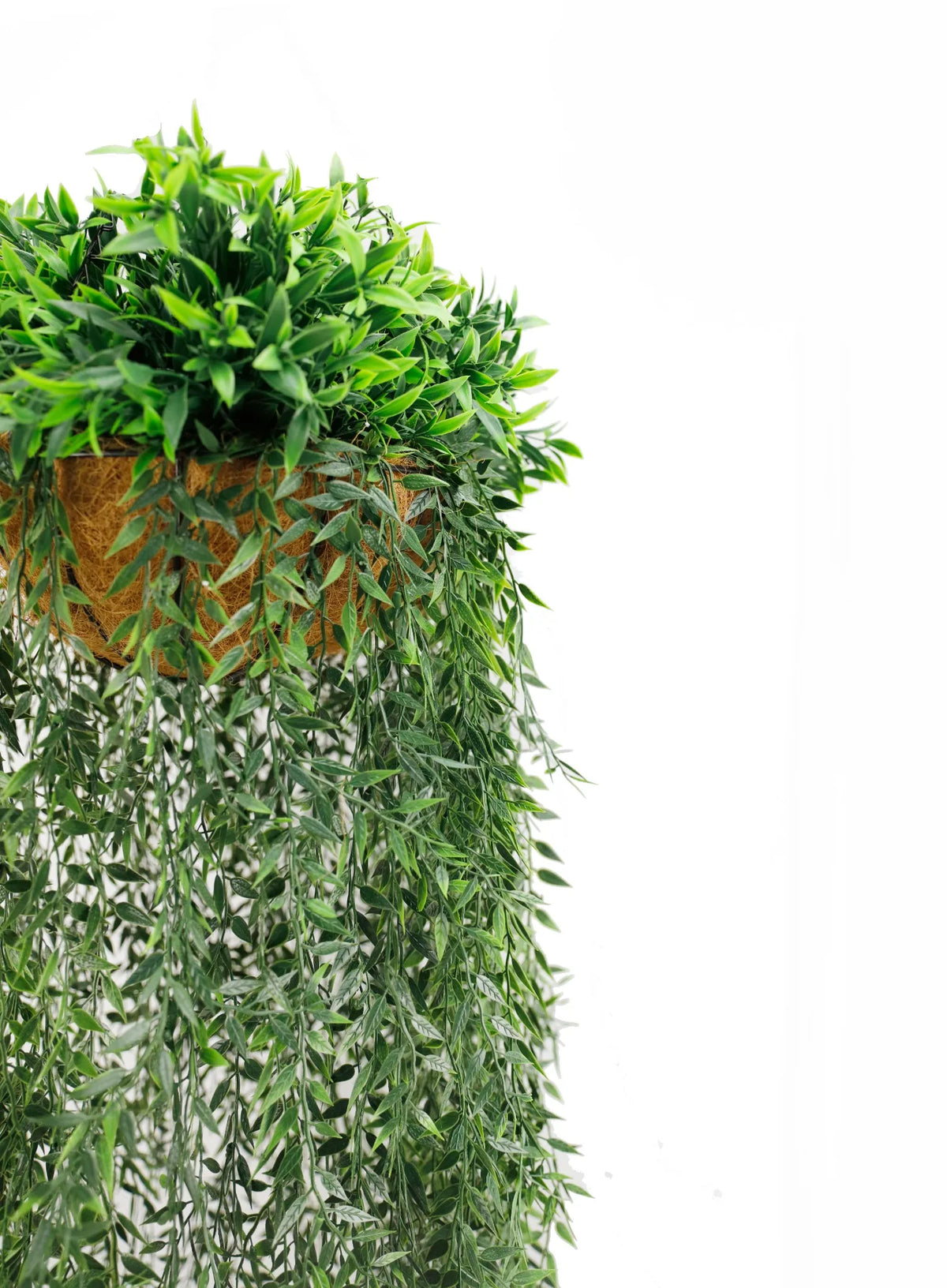 Fern Artificial Hanging Basket 13.8×55.1in – UV Resistant, Non Fire Resistant Artificial Hanging Plants & Bushes