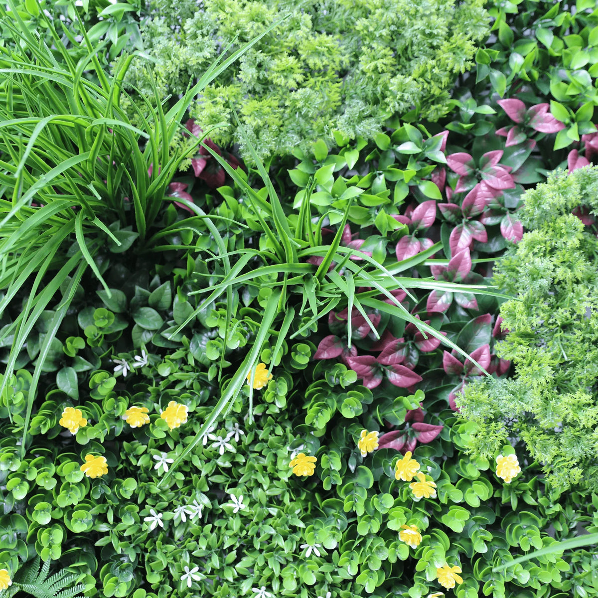 Country Fern Artificial Vertical Garden Green Wall Panel 40×40in 11 SQ FT – UV Resistant – Commercial Grade by Designer…