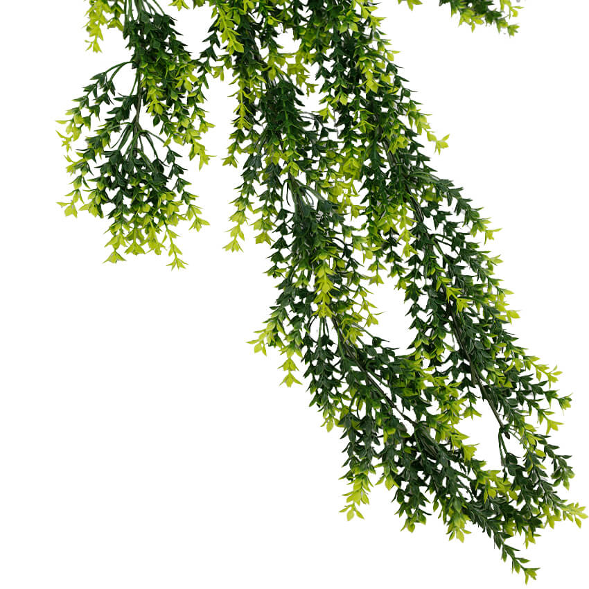 Artificial Hanging Plants & Bushes: Vivid Green Dense Fern Artificial Hanging Plant 30in – UV Resistant by Designer Plants…