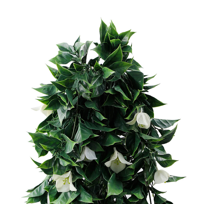 (5 piezas) Planta de buganvilla artificial blanca colgante resistente a los rayos UV 35"