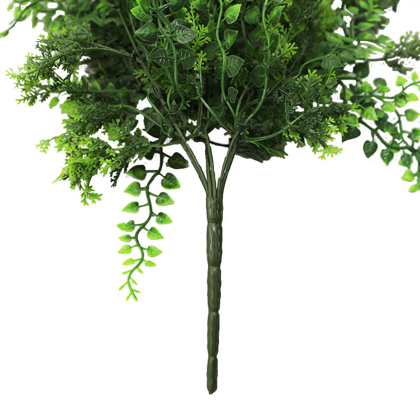Artificial Hanging Plants & Bushes: Dense Tropical Fern Artificial Hanging Plant 30in – UV Resistant by Designer Plants USA