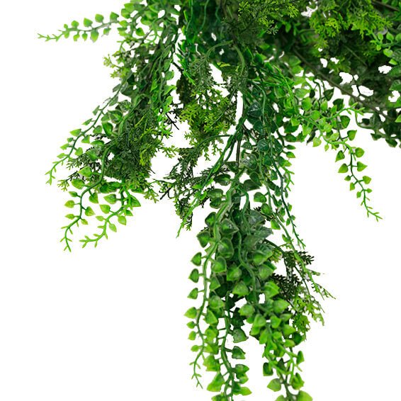 Dense Tropical Fern Artificial Hanging Plant 30in – UV Resistant — Non Fire Resistant, UV Resistant