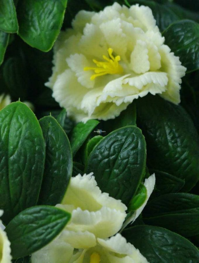 White Rose Bunch Artificial Hanging Plant 18in – UV Resistant, Non Fire Resistant Artificial Hanging Plants & Bushes