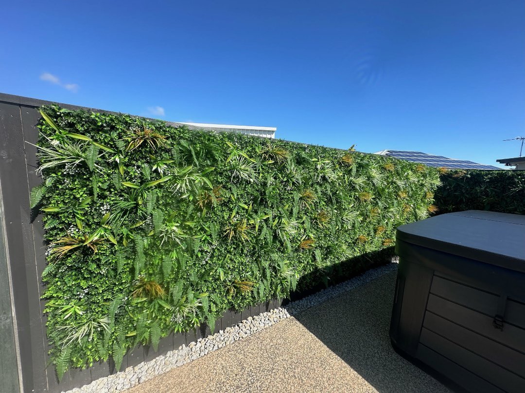 Wild Tropics Artificial Vertical Garden Green Wall Panel 40×40in 11 SQ FT – UV Resistant – Commercial Grade