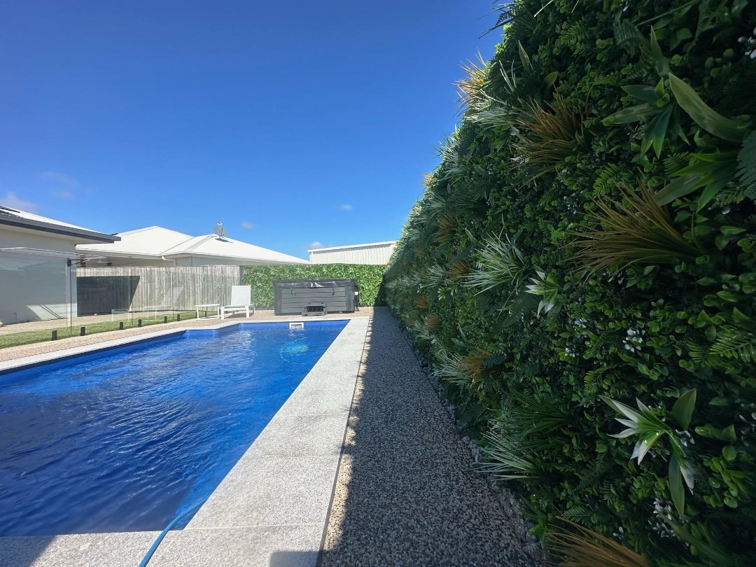 Wild Tropics Artificial Vertical Garden Green Wall Panel 40×40in 11 SQ FT – UV Resistant – Commercial Grade