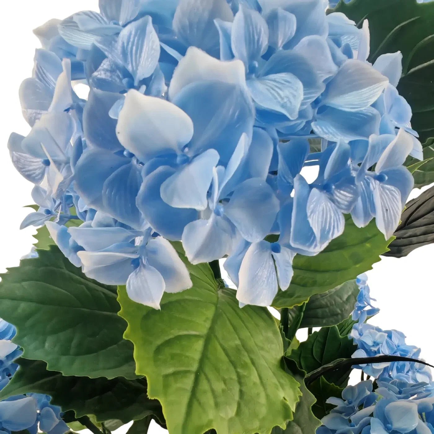 Natural Sky-Blue Hydrangea Artificial Tree 35.4in – UV Resistant - Designer Plants USA