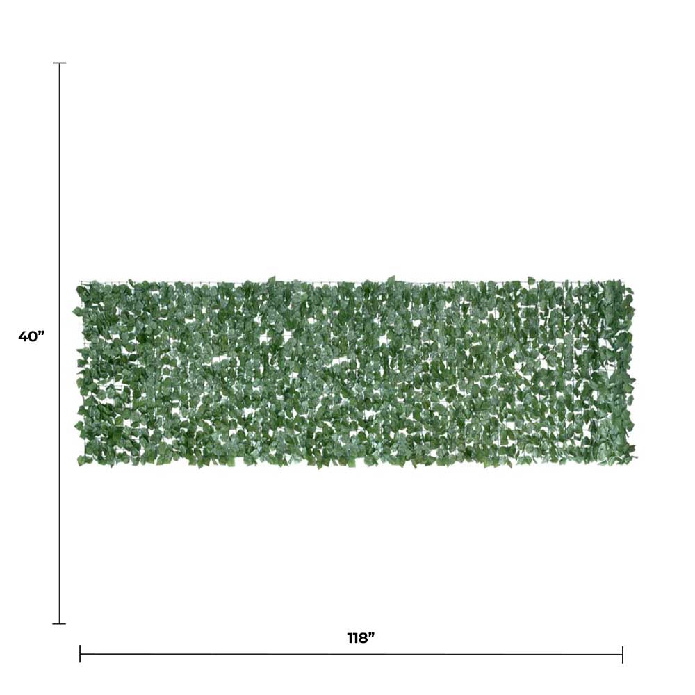 Faux ivy privacy roll measuring 118" by 40".
