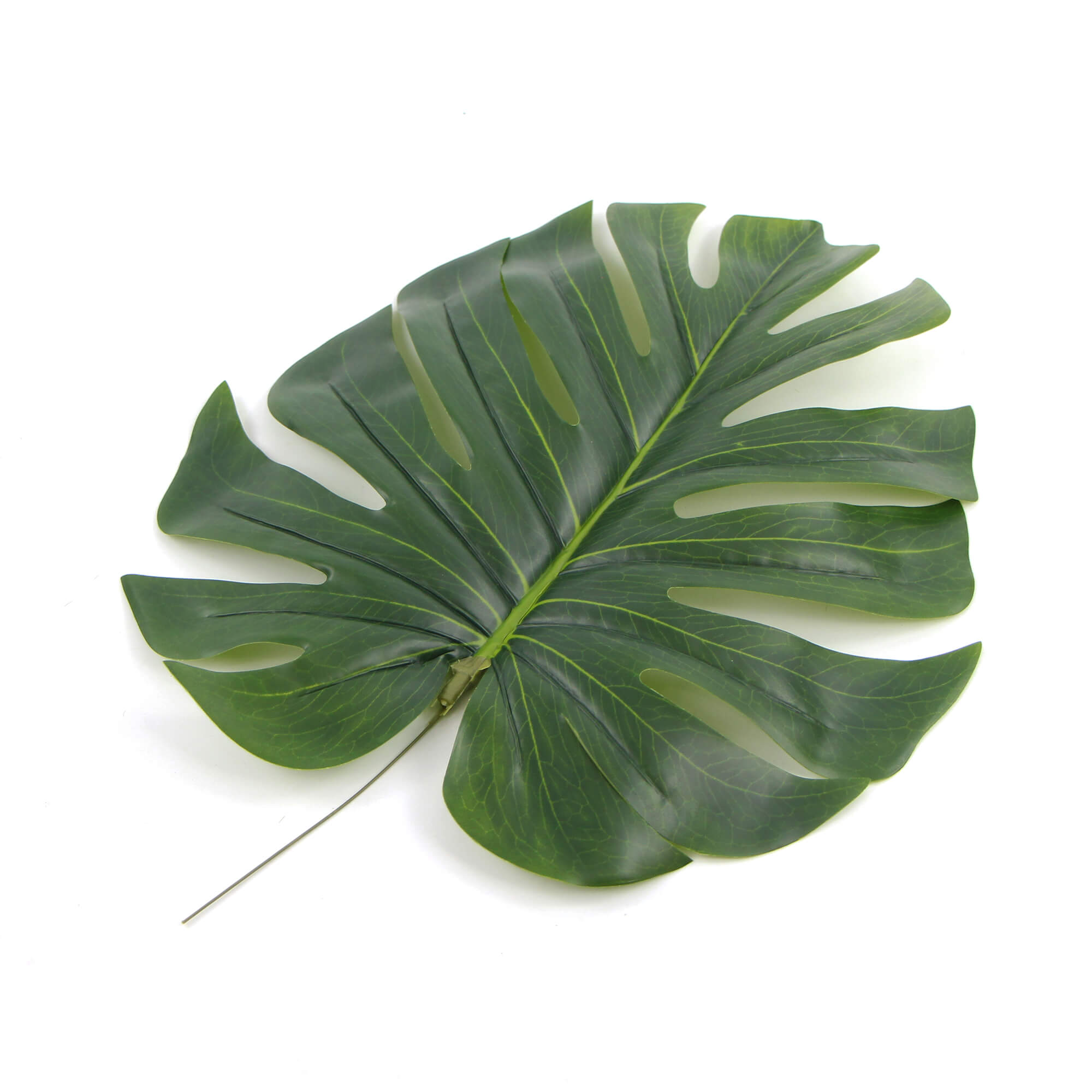 Hoja de filodendro artificial única 11,5"