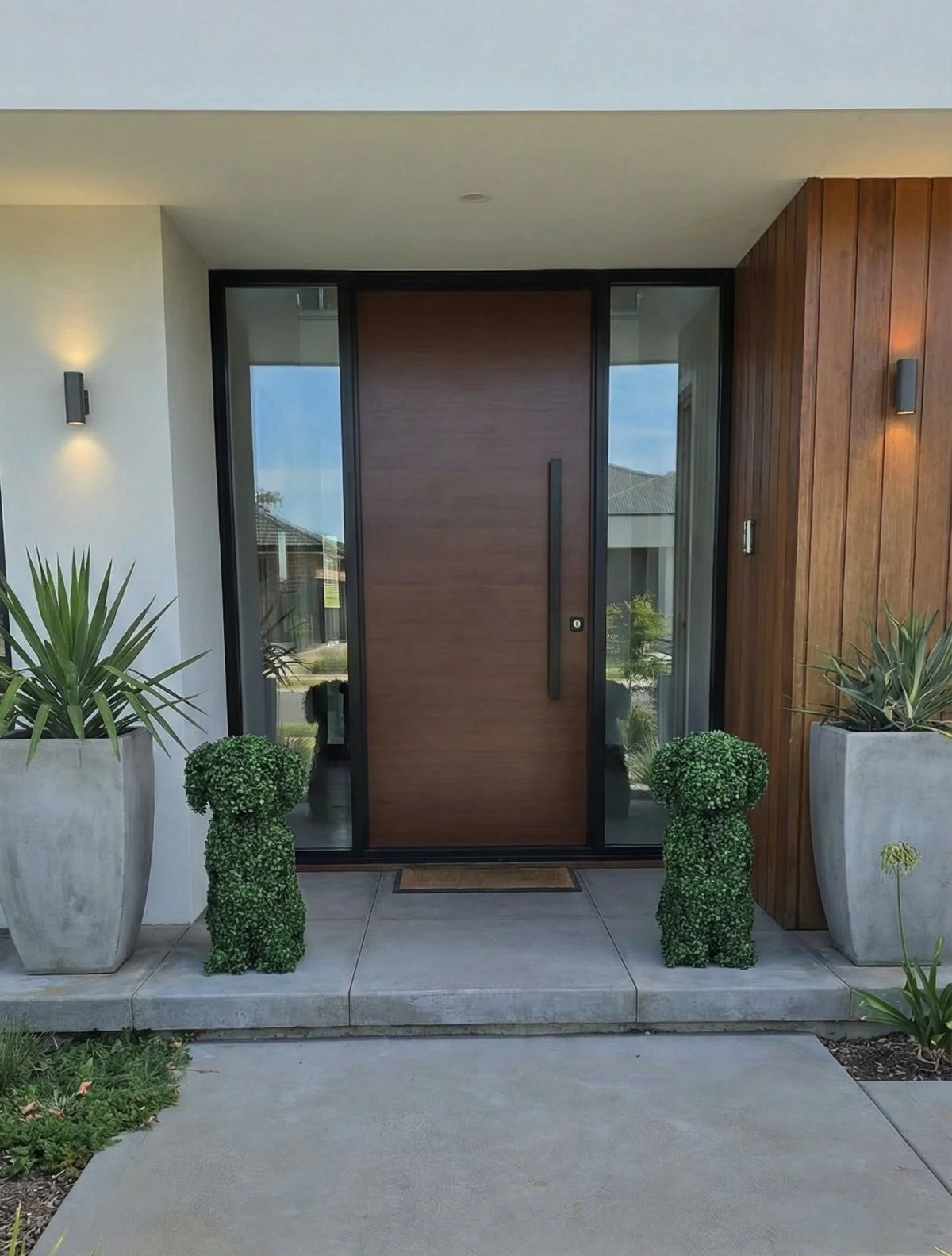 Boxwood Dog Artificial Topiary – Indoor and Outdoor — view 8 of 10