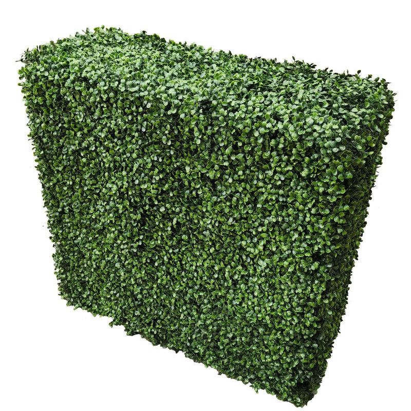 Premium Two Tone Green Artificial Boxwood Hedge 40"L x 40"H Commercial Grade UV Resistant