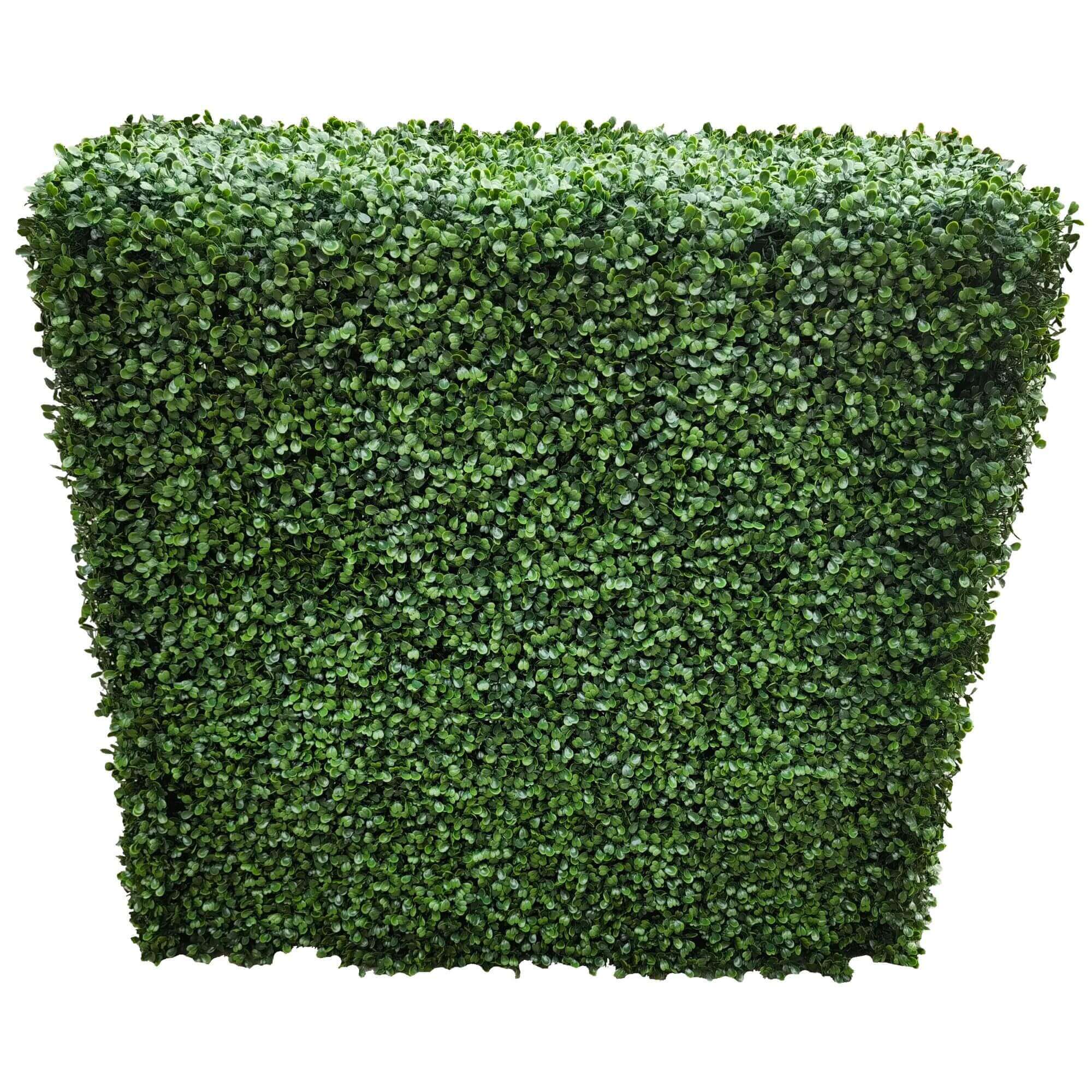 Seto de boj artificial verde de dos tonos de primera calidad, 40 pulgadas de largo x 40 pulgadas de alto, grado comercial, resistente a los rayos UV