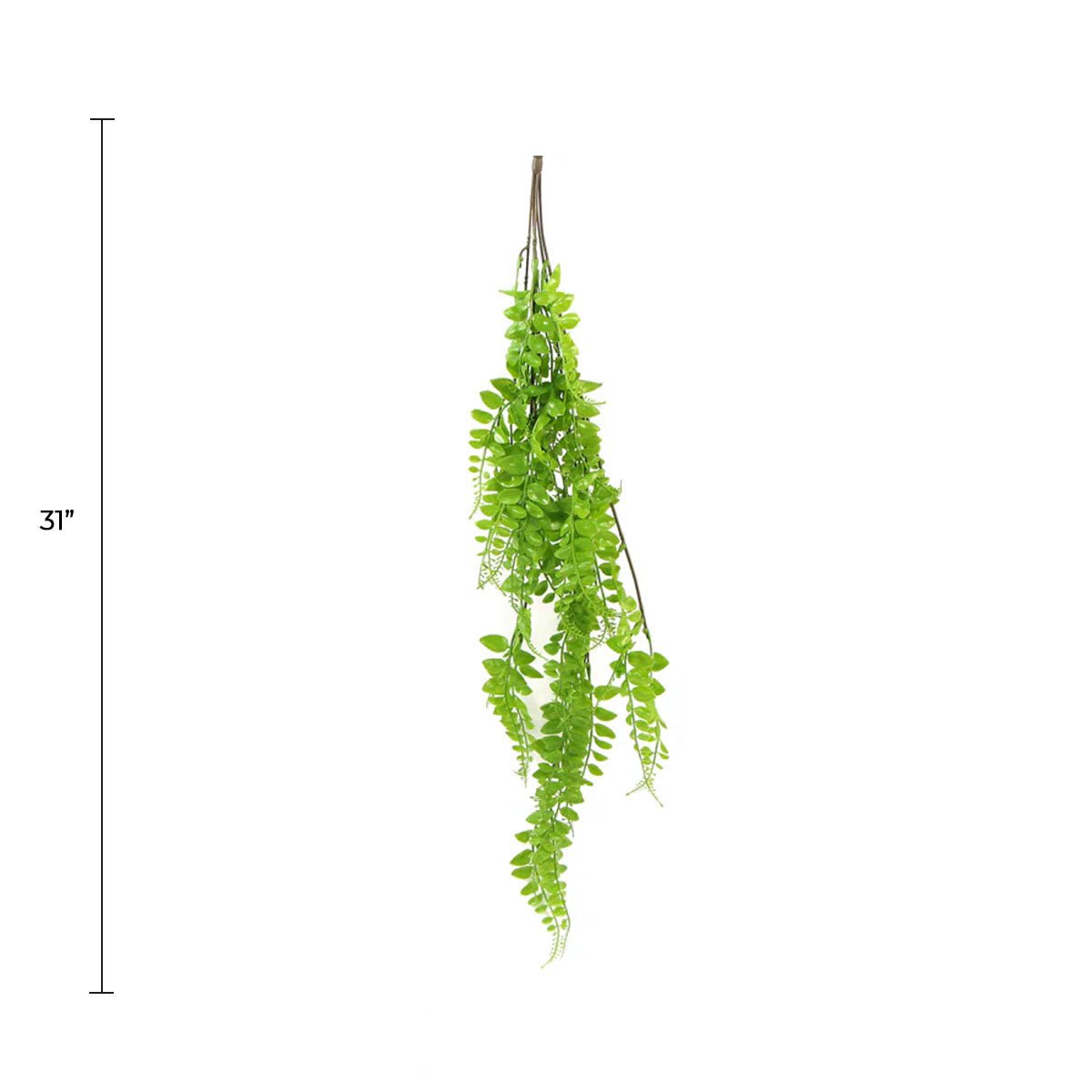 Light Green Button Fern Artificial Hanging Plant 31in – UV Resistant — Artificial Hanging Plants & Bushes from Designer…