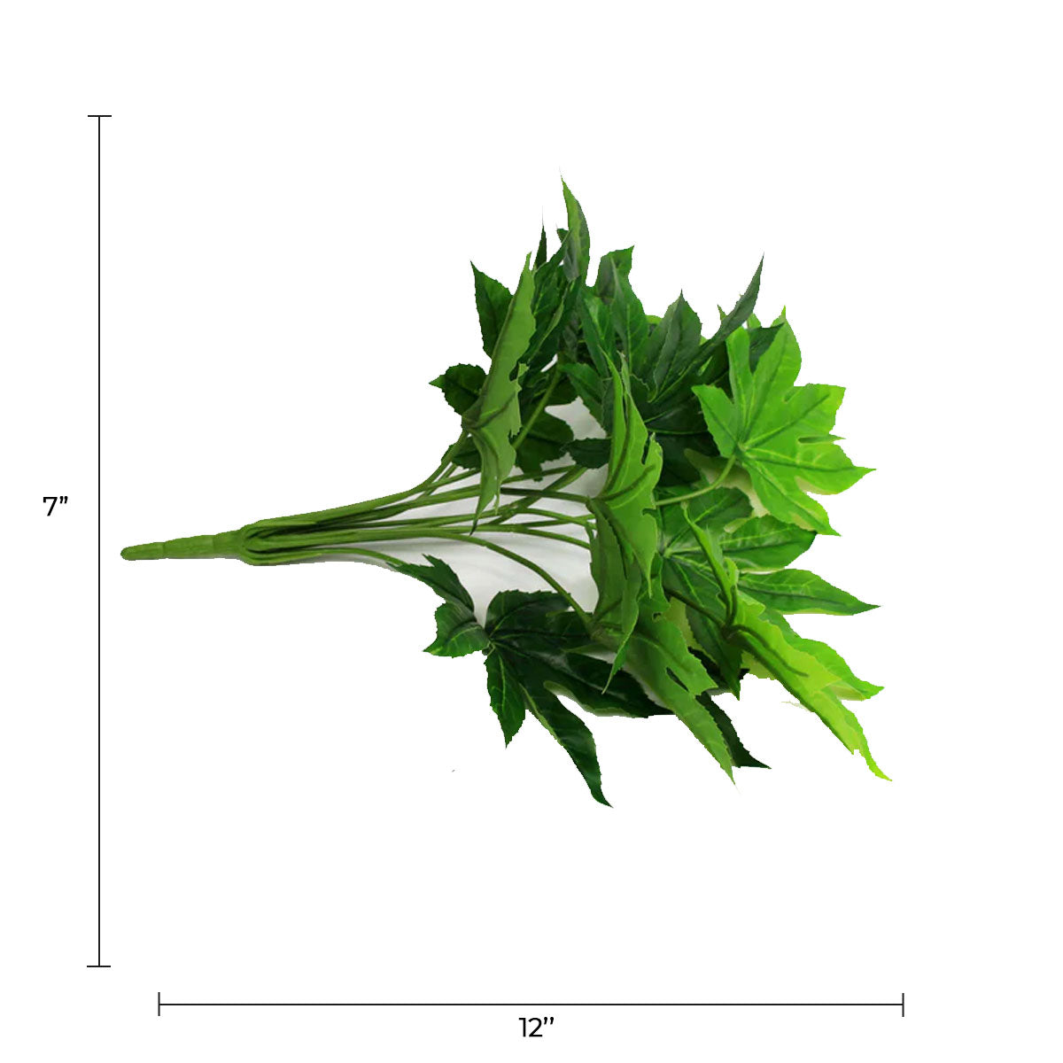 Hojas artificiales de planta de marihuana/cáñamo 12"