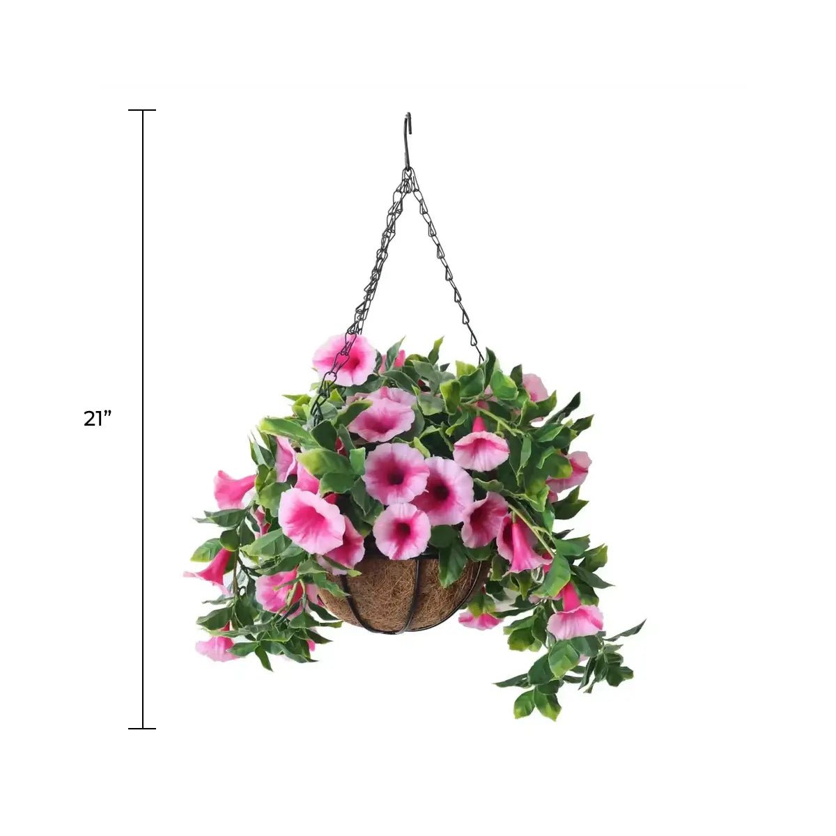 Artificial Hanging Basket – Petunia Flowering – UV Resistant - Designer Plants USA