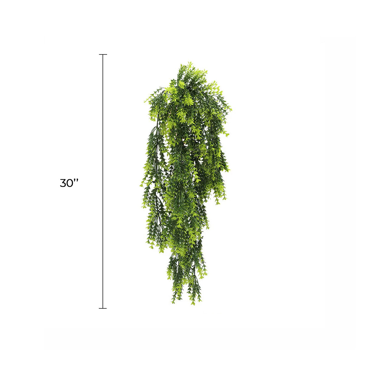 Artificial Hanging Vivid Green Dense Fern Plant 30" UV Resistant