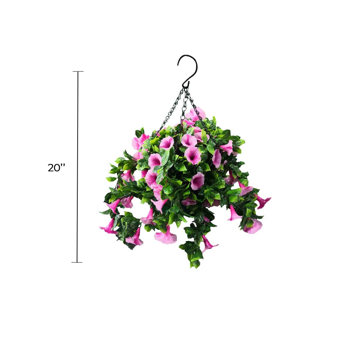 Artificial Hanging Basket – Petunia Flowering – UV Resistant — Artificial Hanging Plants & Bushes from Designer Plants USA