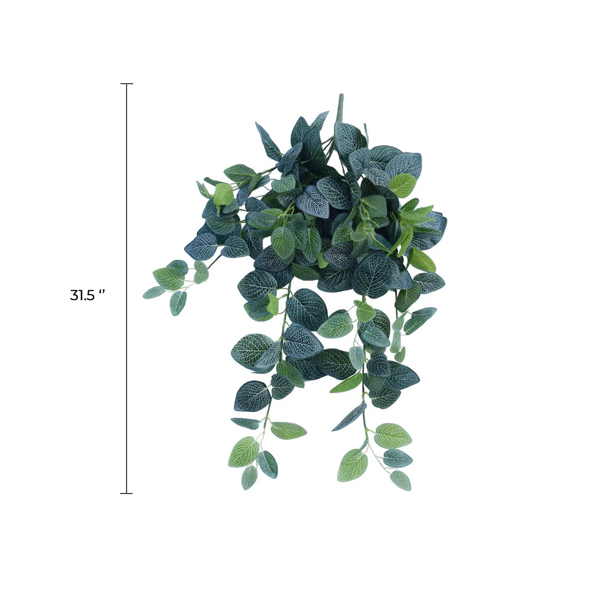Artificial Veined Hanging Plant – 31.5" Lifelike Cascading Greenery (Set of 10)