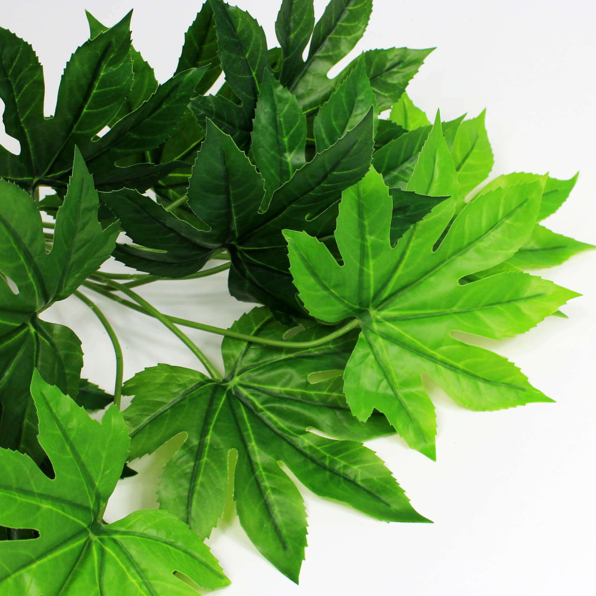Hojas artificiales de planta de marihuana/cáñamo 12"