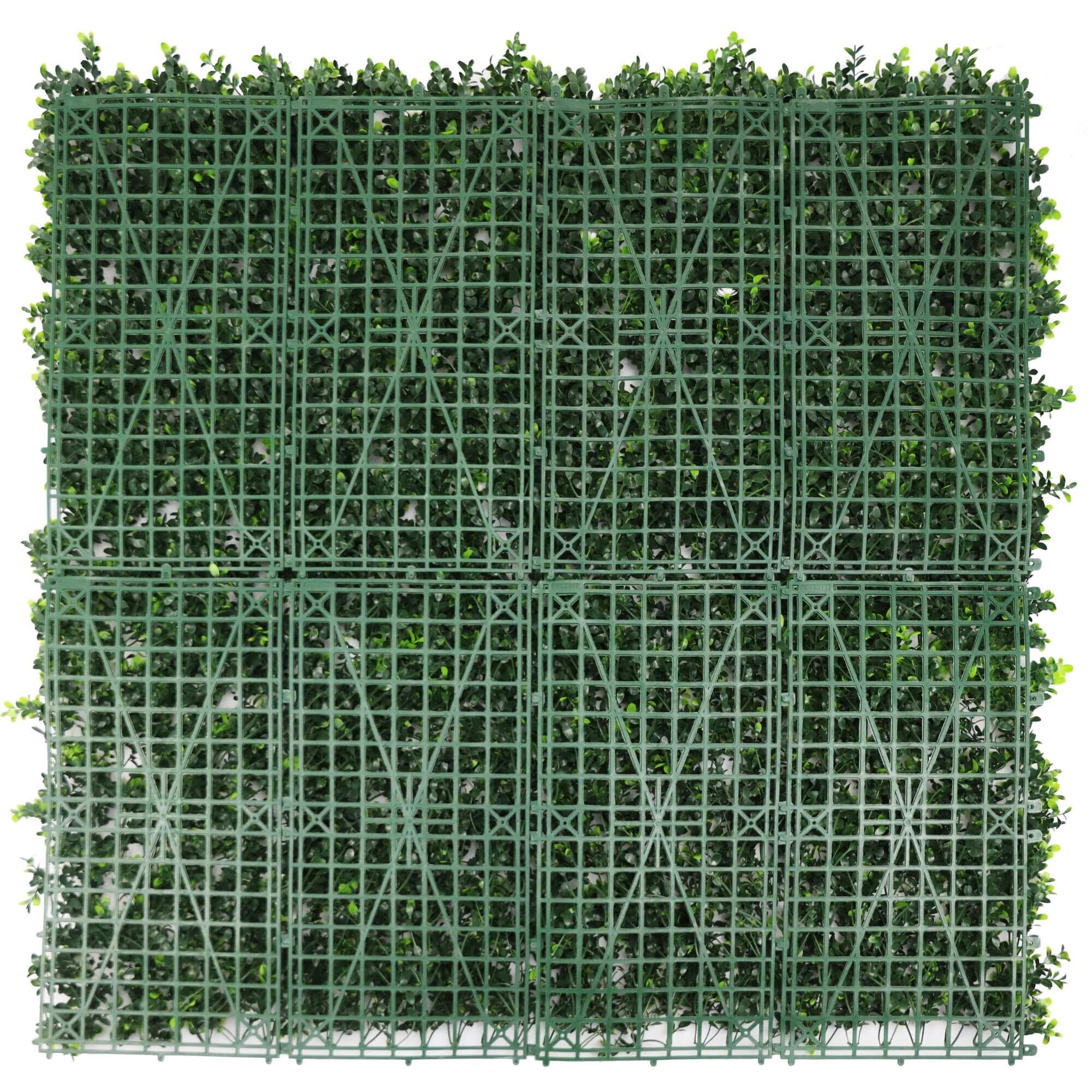 Pared de boj artificial con flores blancas 40" x 40" 11SQ FT resistente a los rayos UV
