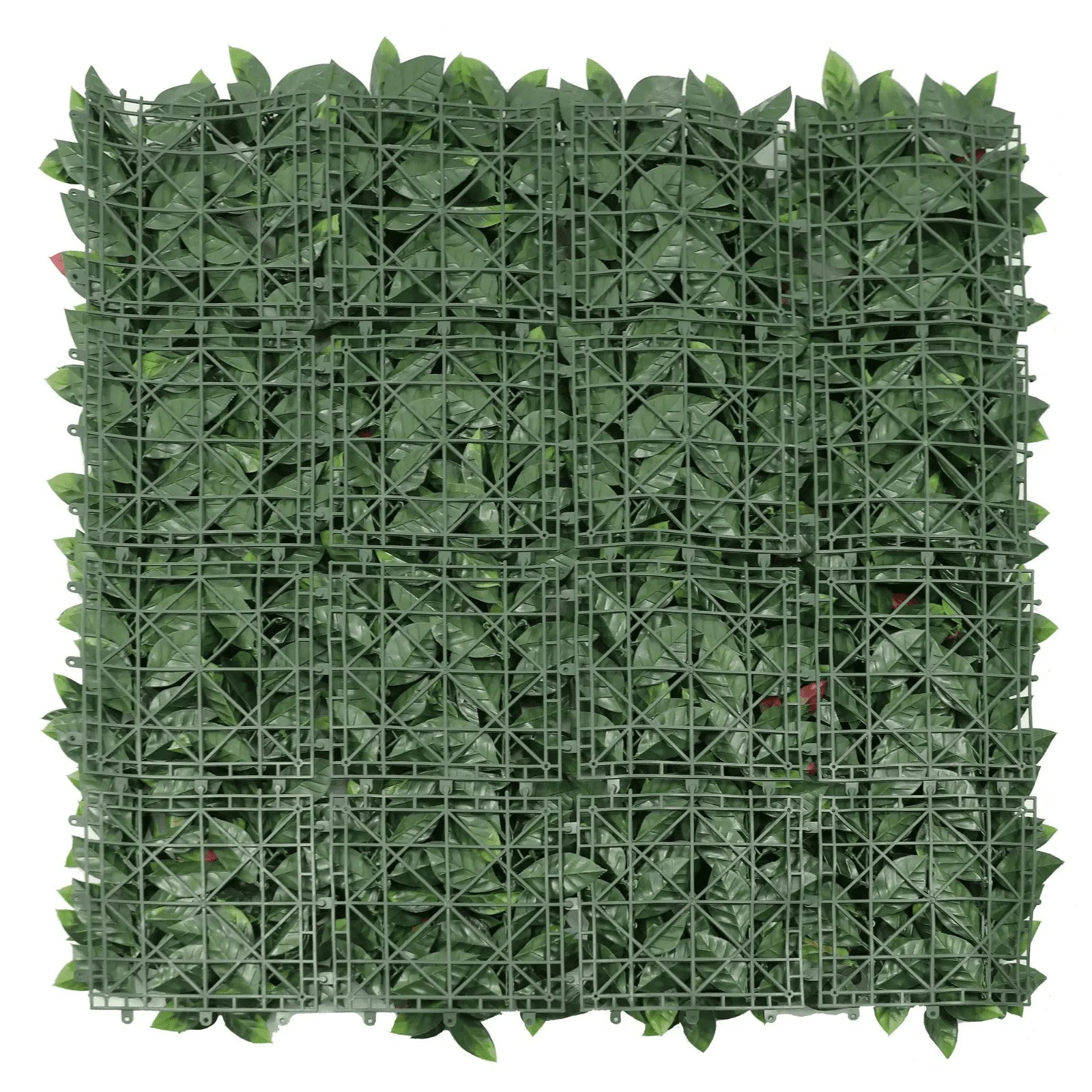 Photinia Artificial Vertical Garden Green Wall Panel 40×40in 11 SQ FT – UV Resistant – Commercial Grade
