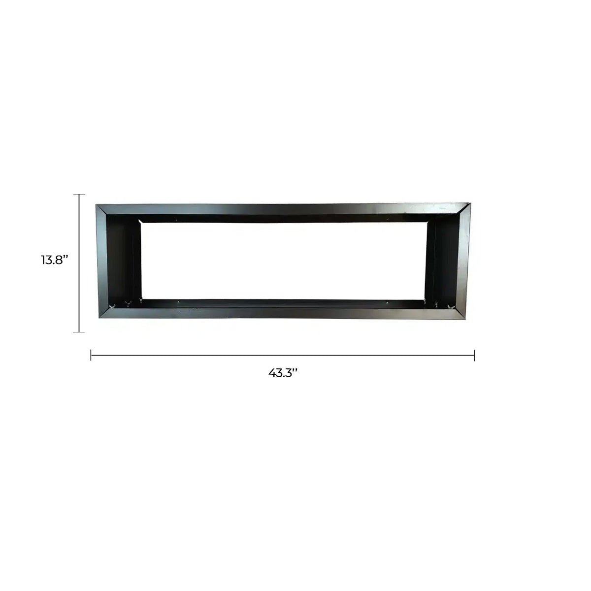 Black Metal Planter Medium (Open Base for Artificial Hedges)