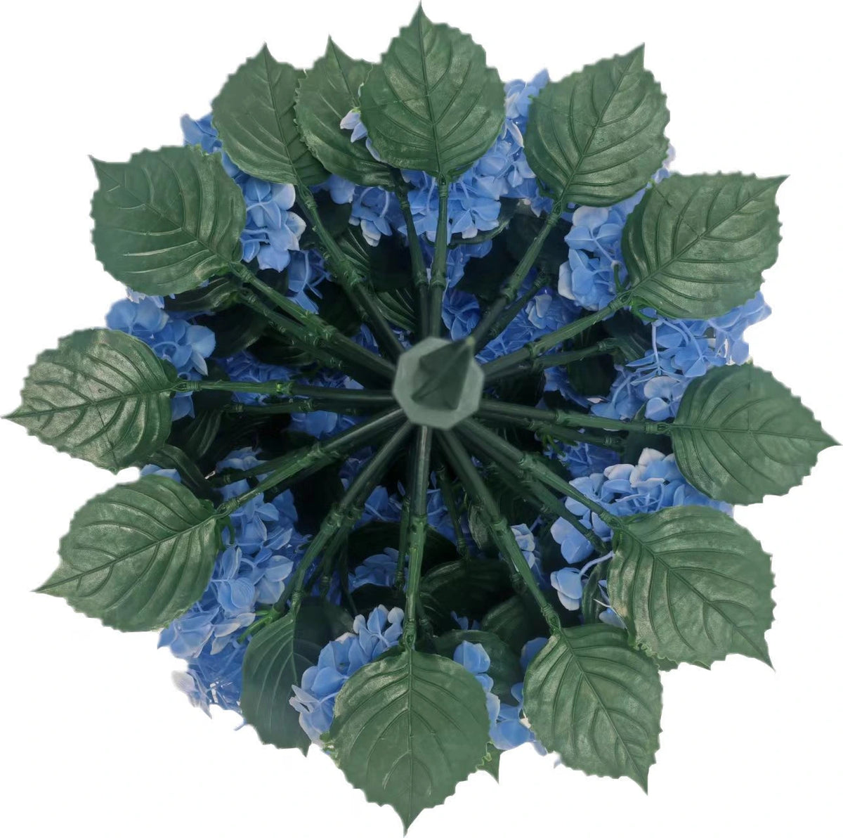 Blue Artificial Hydrangea Bush on Stake 18"