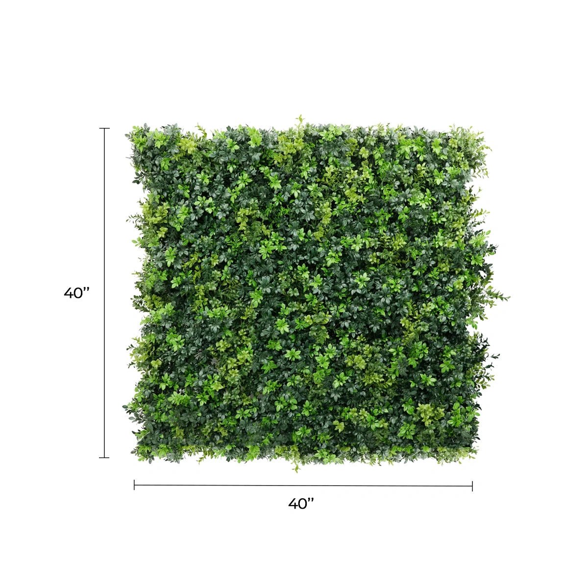 Mixed Green Ultra Dense Boxwood Artificial Vertical Garden Green Wall Panel 40×40in 11 SQ FT – NFPA701 Fire Rated – Metal…
