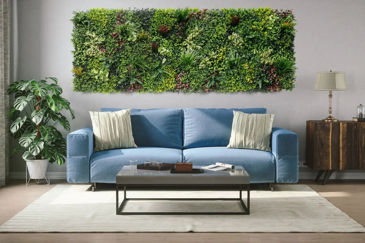 Evergreen Triptych Artificial Vertical Garden Green Wall Panel Set of 3 33 SQ FT – UV Resistant – Commercial Grade — view 8…