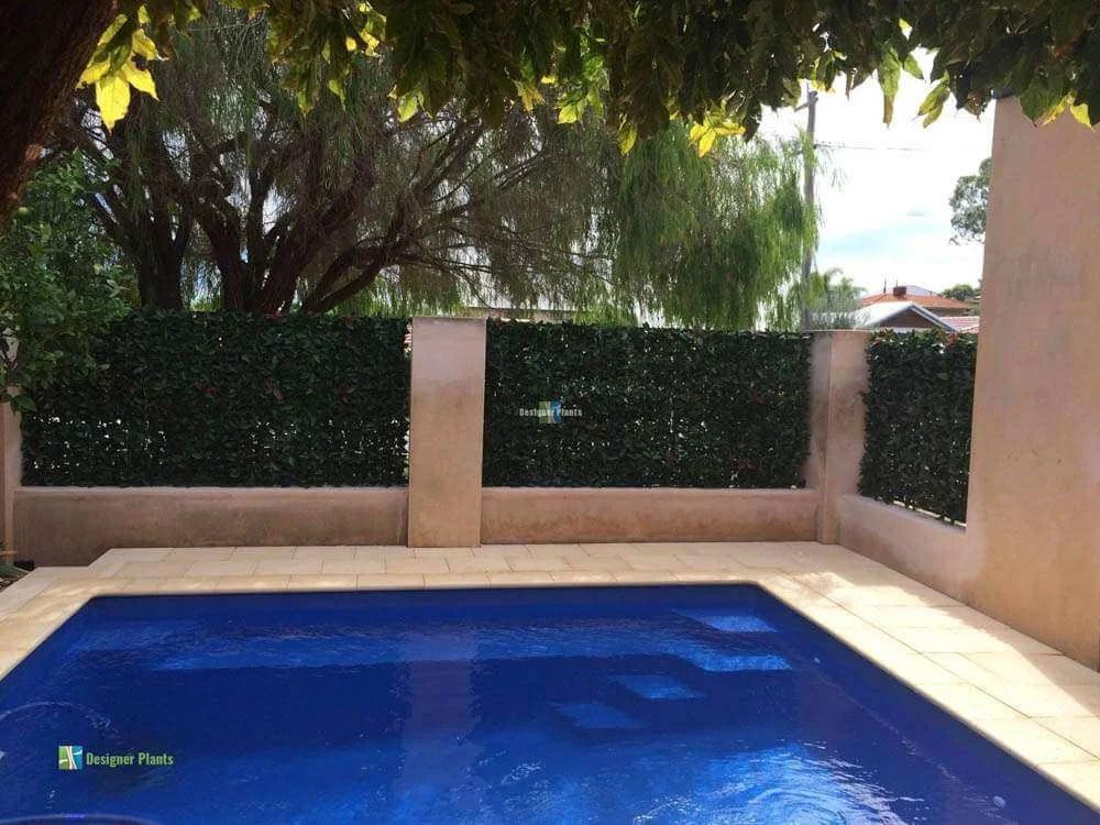 Photinia Artificial Vertical Garden Green Wall Panel 40×40in 11 SQ FT – UV Resistant – Commercial Grade