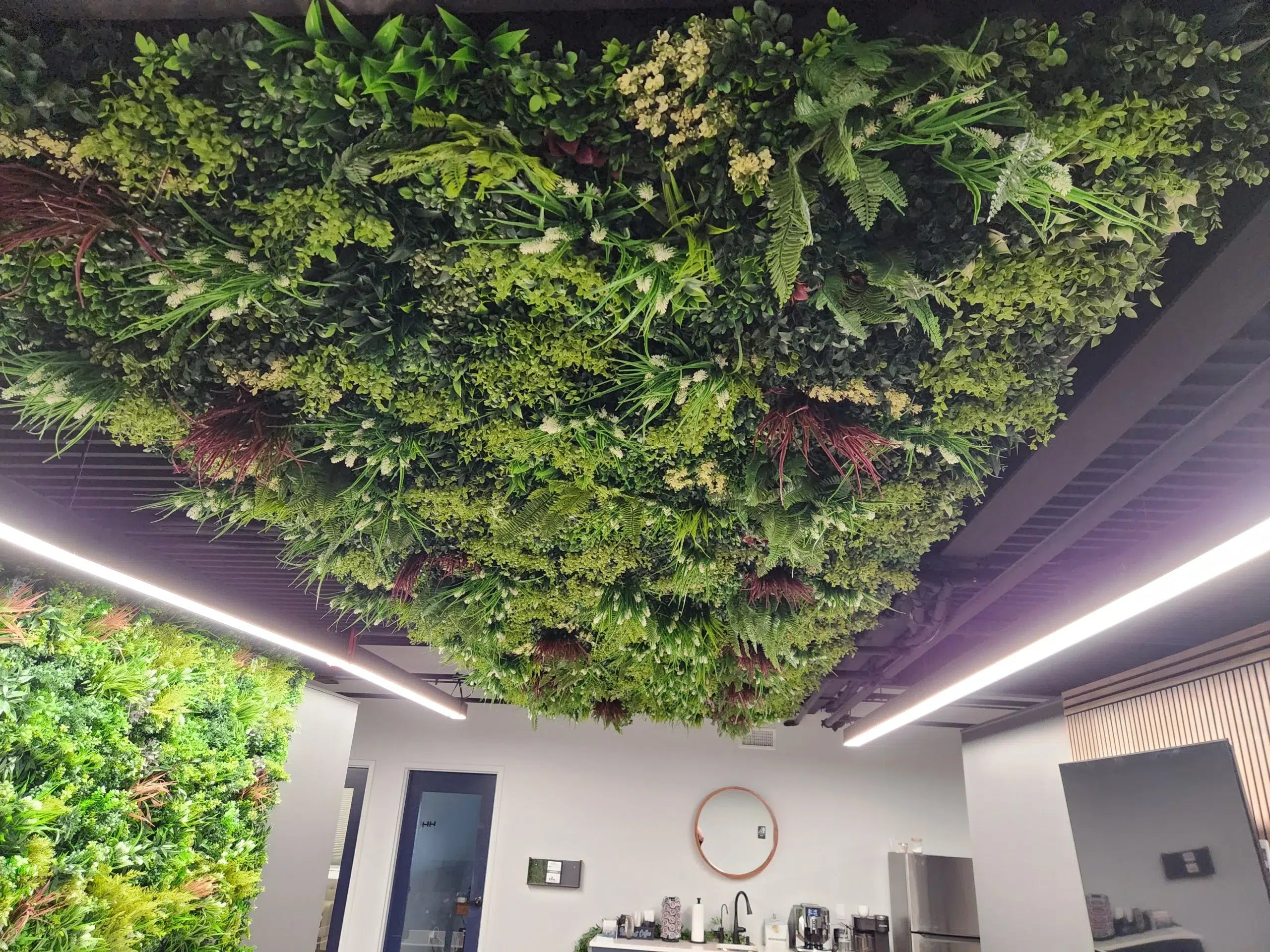 Lush Spring Artificial Vertical Garden Green Wall Panel 40×40in 11 SQ FT – UV Resistant – Commercial Grade