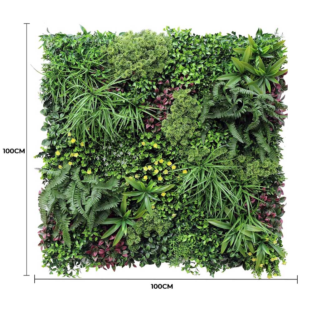 Country Fern Artificial Vertical Garden Green Wall Panel 40×40in 11 SQ FT – UV Resistant – Commercial Grade by Designer…