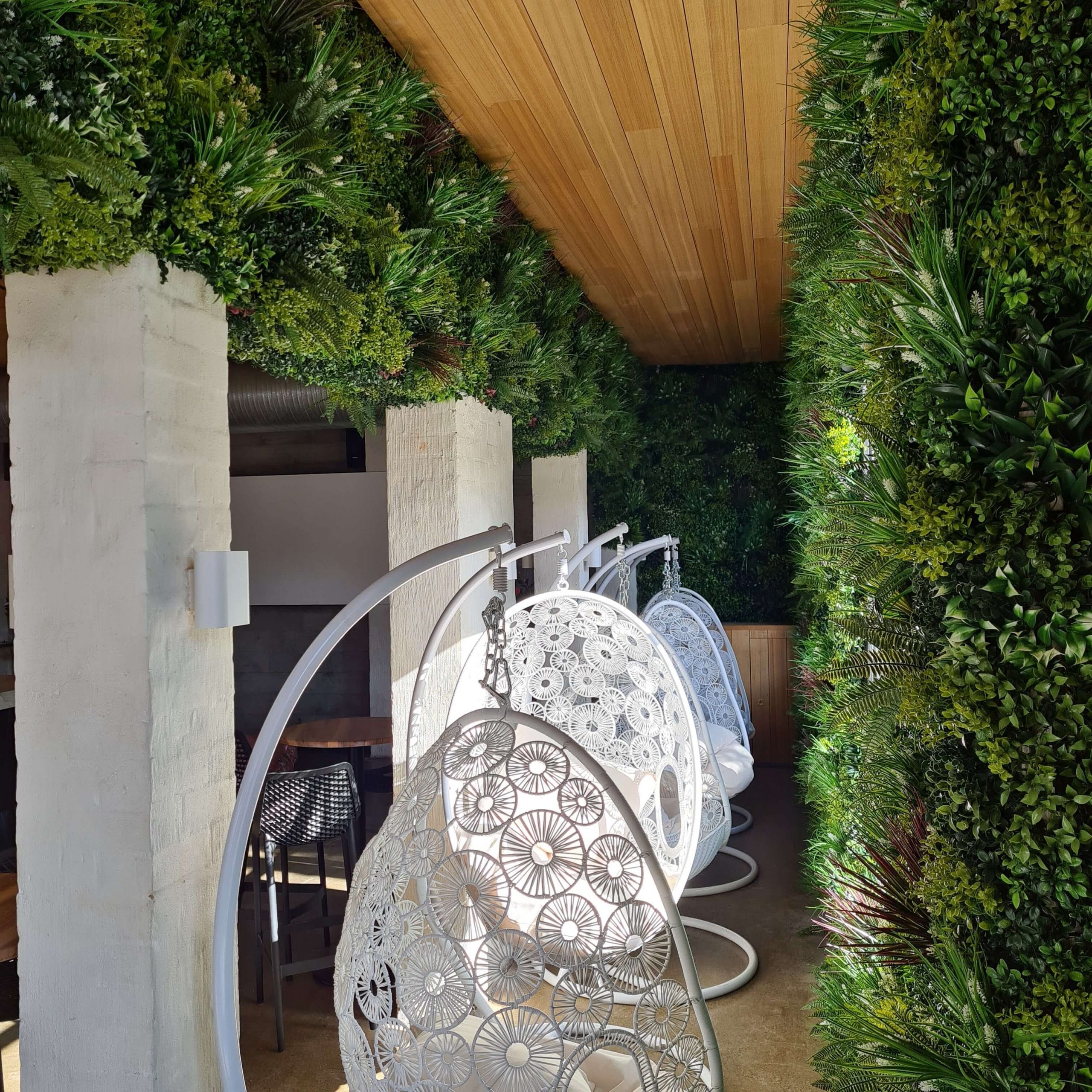 Panel de muestra del jardín vertical artificial ultralujoso Lush Spring (muestra pequeña) resistente a los rayos UV