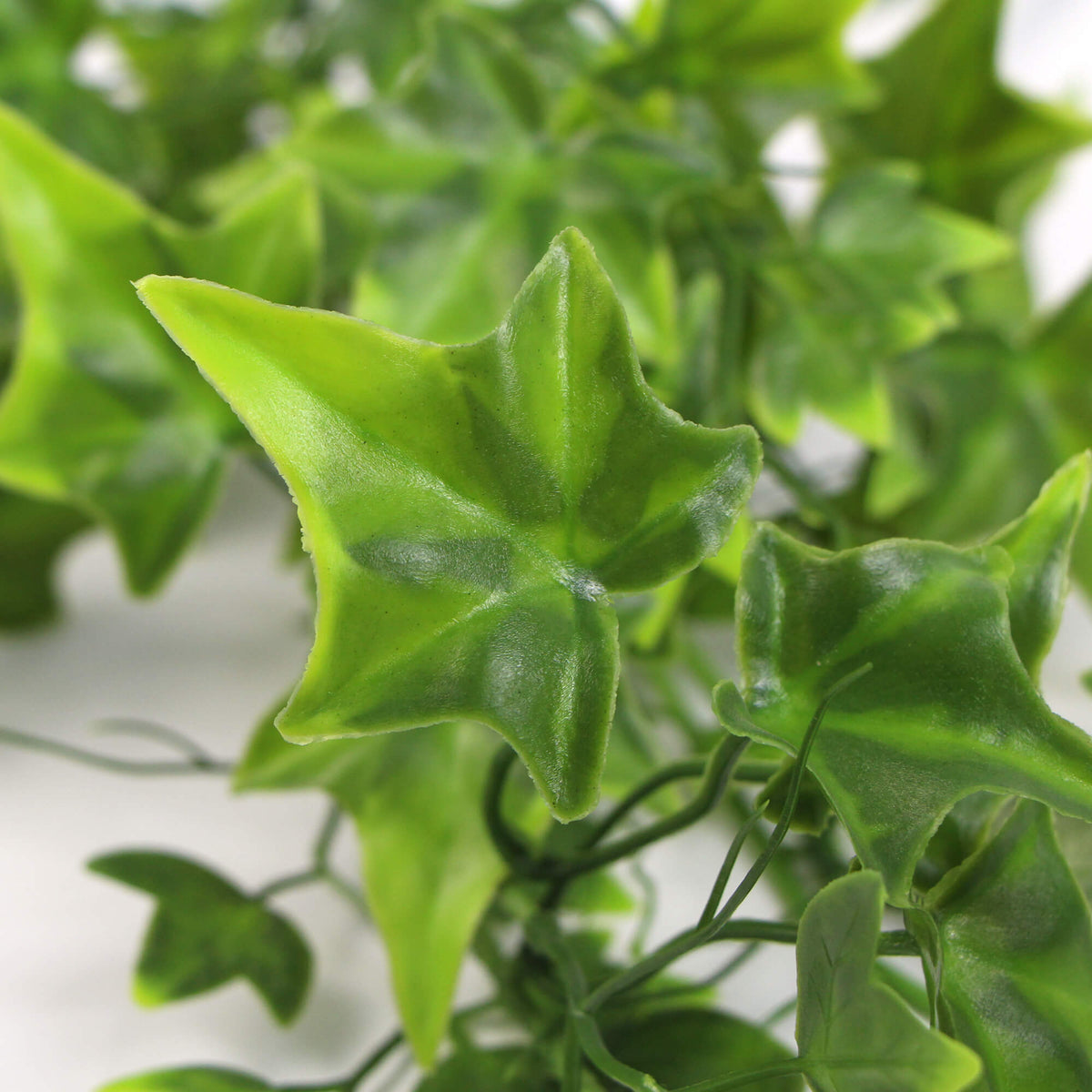Artificial Hanging Plants & Bushes: Two Tone Bright Tipped Ivy Artificial Hanging Bush 31in – UV Resistant by Designer…