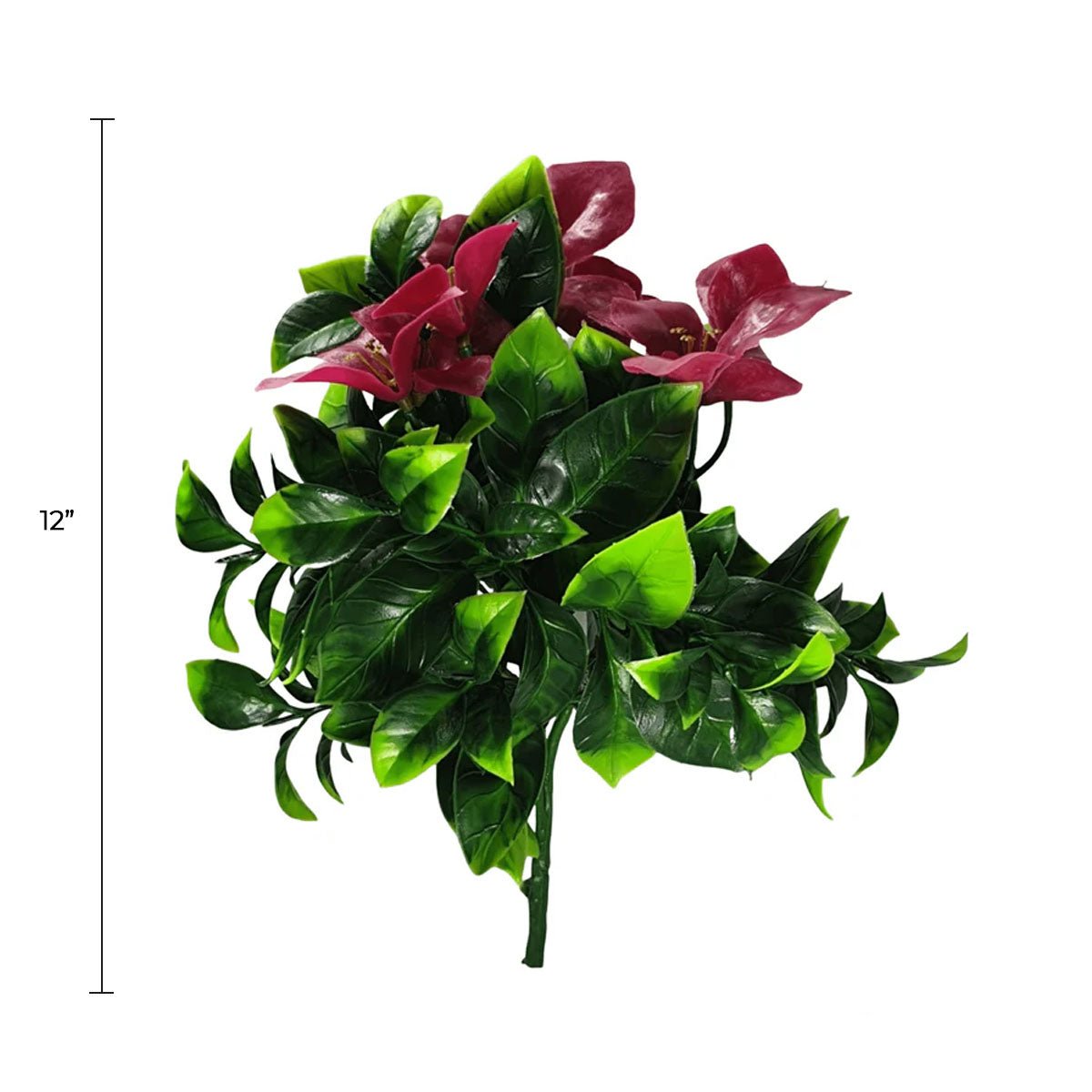 Tallo de flor de buganvilla rosa de 12" resistente a los rayos UV