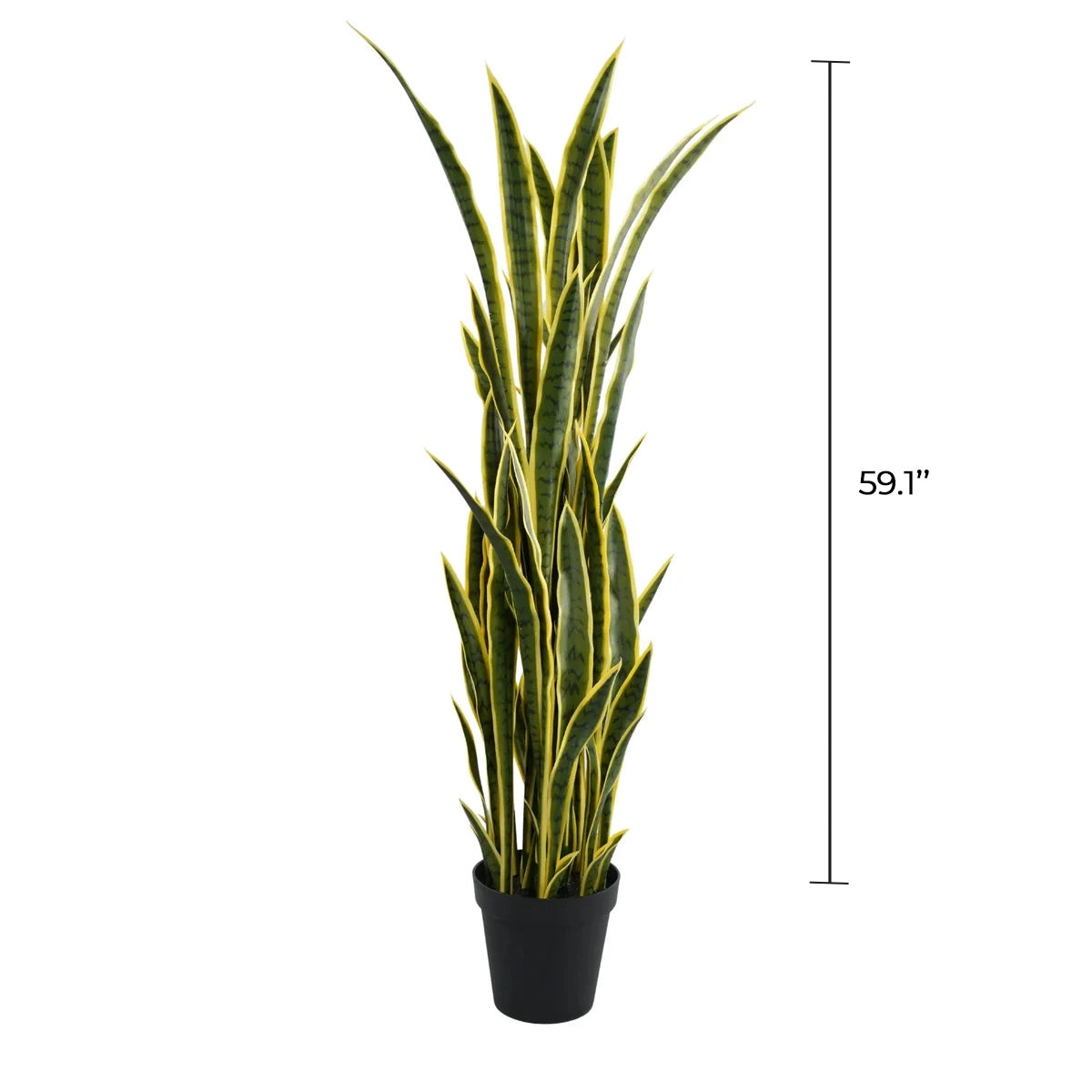 Premium Artificial Snake Plant (Sansevieria) 59.1in UV Resistant