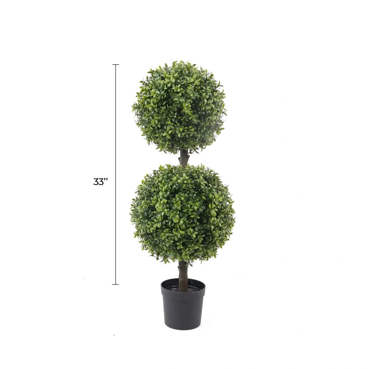 Double Ball Artificial Topiary Tree 33×14in – UV Resistant — Artificial Topiary & Balls from Designer Plants USA