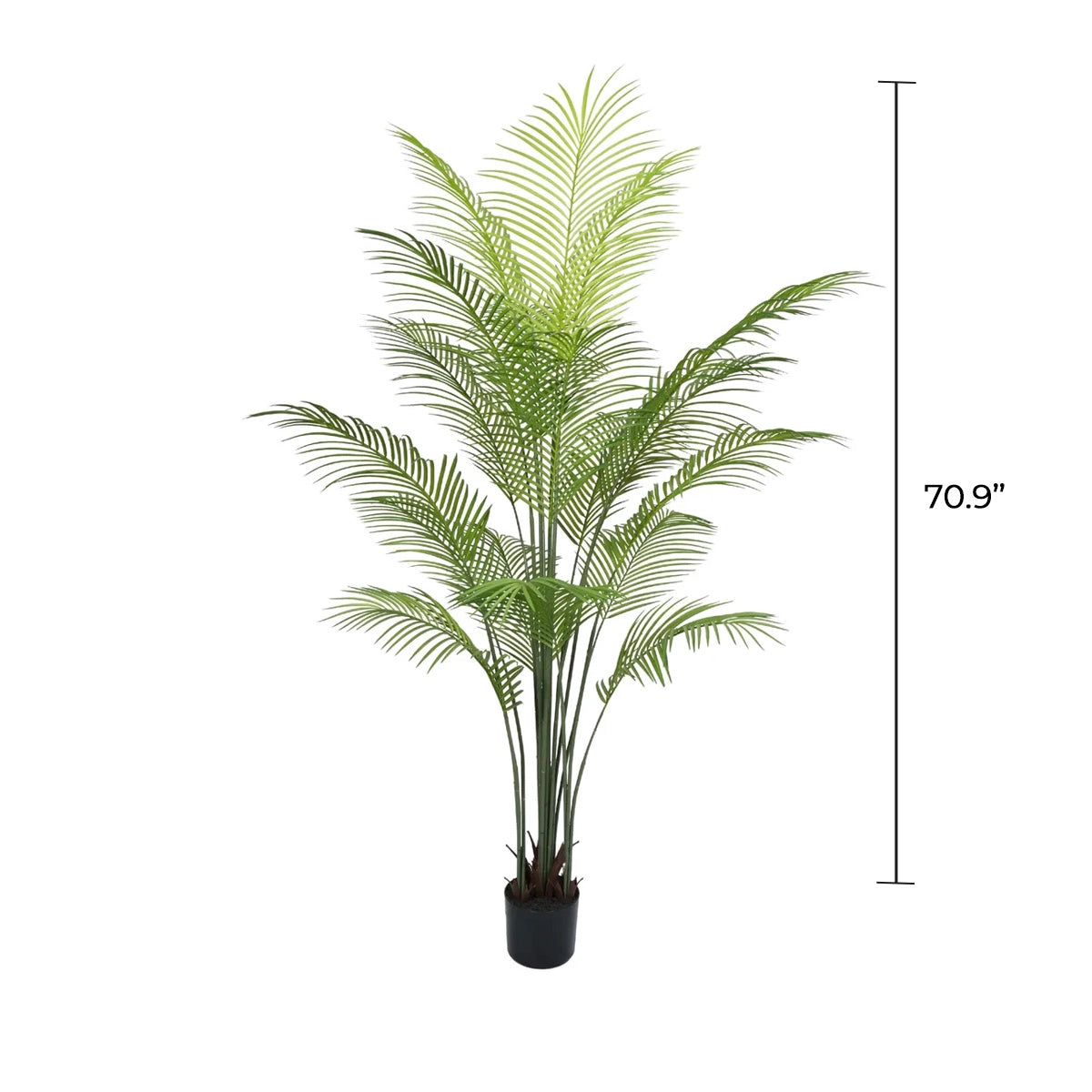 Premium Dense Artificial Palm Tree 70.9in Areca Faux Tree (Knock Down)