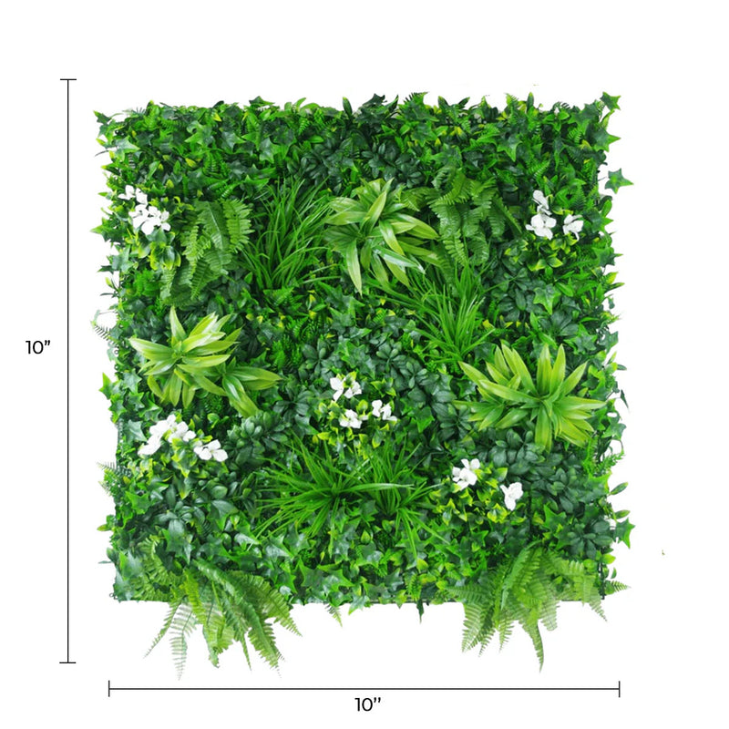 Sample Panel of Snowy White Artificial Vertical Garden (Small Sample) Commercial Grade UV Resistant