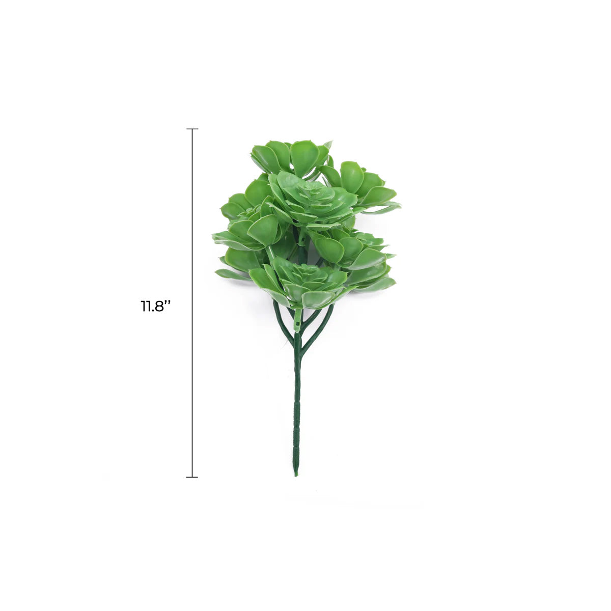 Set of 5 Faux Green Aeoniums Succulent Plants (11.8") UV Resistant