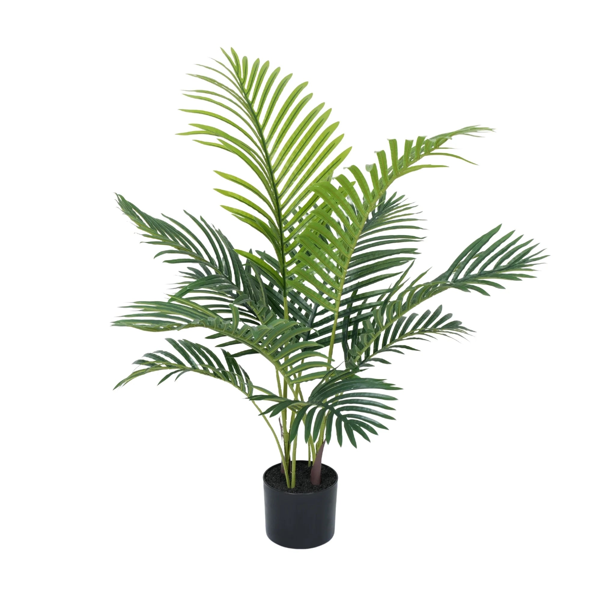 areca palm artificial plant Premium Artificial Areca Palm Tree 35.4" | Handmade Realistic Faux Palm | Decorative Indoor Outdoor Home Office Tabletop Greenery